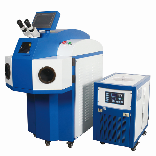 Jewelry laser welding machine with outside water chiller